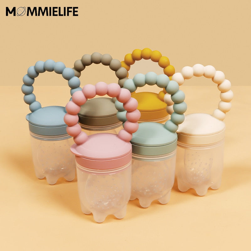 Mommilife Pacifier Fresh Fruit Feeder – Safe Baby Teether & Feeder for Fresh Foods