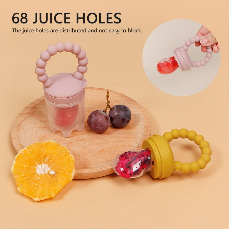 Mommilife Pacifier Fresh Fruit Feeder – Safe Baby Teether & Feeder for Fresh Foods