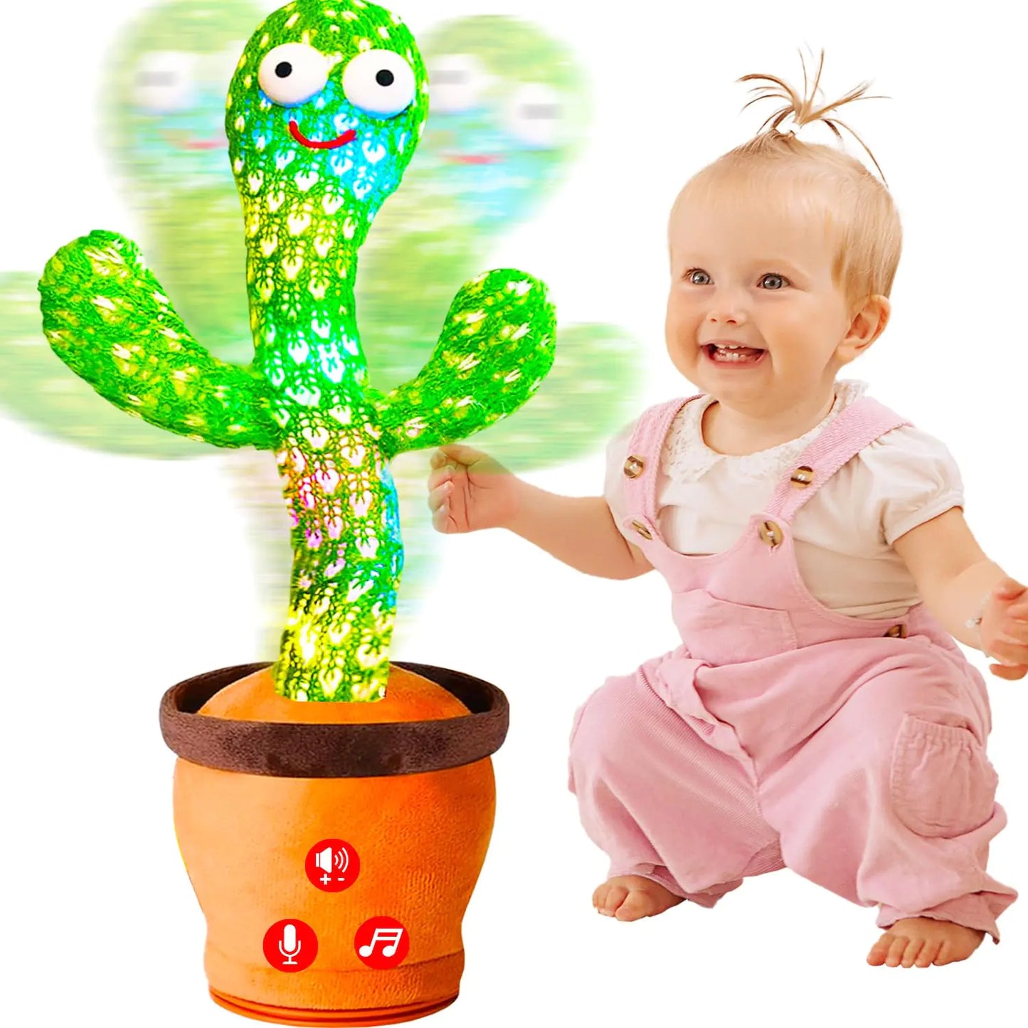 Volume Adjustable Dancing Talking Cactus Toy