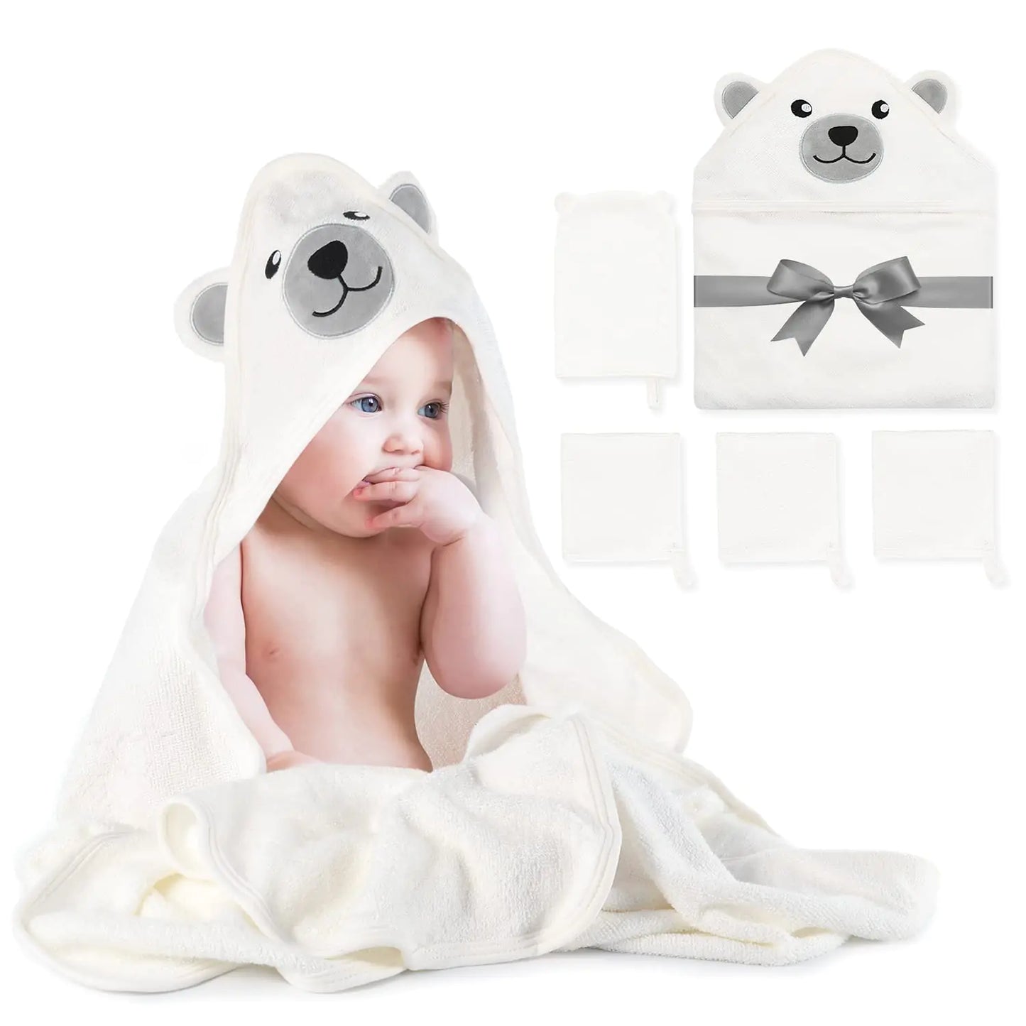 Soft Breathable Baby Bath Towel Set