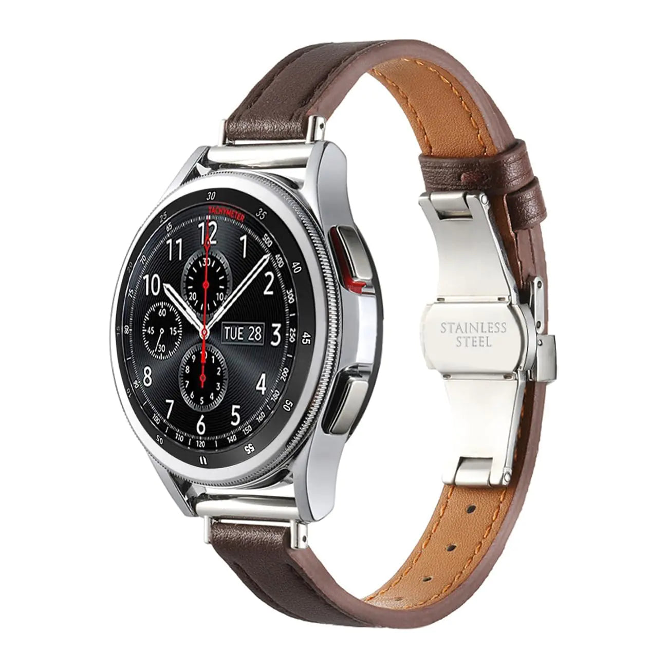 Stainless Steel Butterfly Buckle Watch