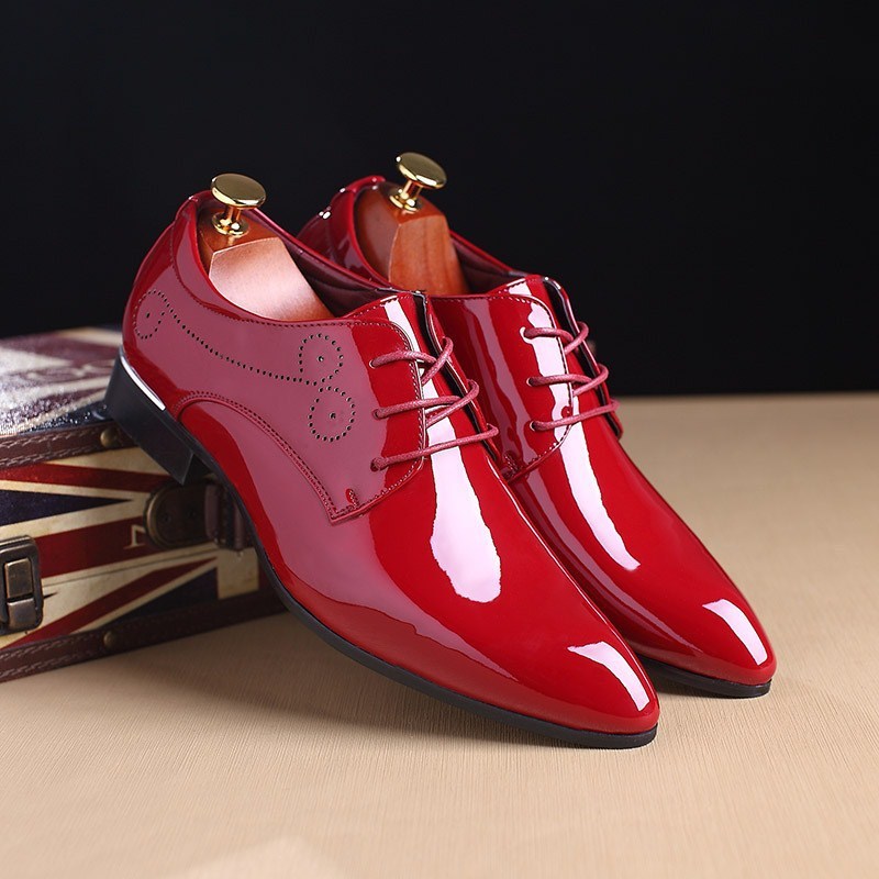 Men Leather Shoes Men Business Casual Dress Shoes