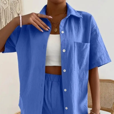 Stylish Shorts and Shirt Set – Comfortable Two-Piece Outfit for Casual Wear